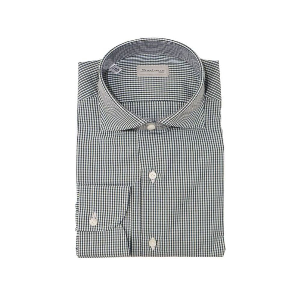 Sartorio Micro Gingham Cotton Dress Shirt